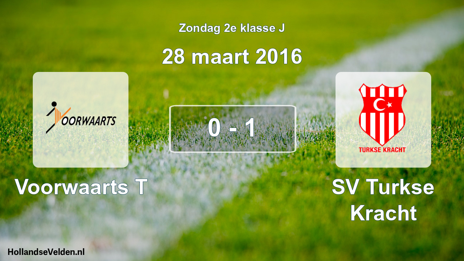 Total number of matches played: Voorwaarts T - SV Turkse Kracht 0 - 1 (28 March 2016)