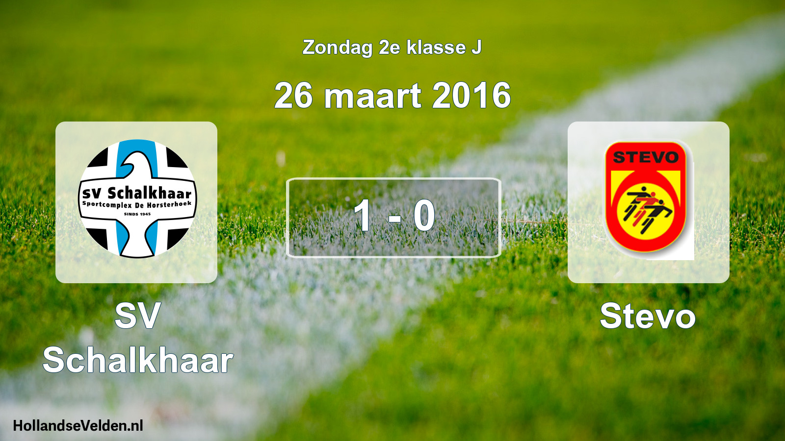 Total number of matches played: SV Schalkhaar - Stevo 1 - 0 (26 March 2016)