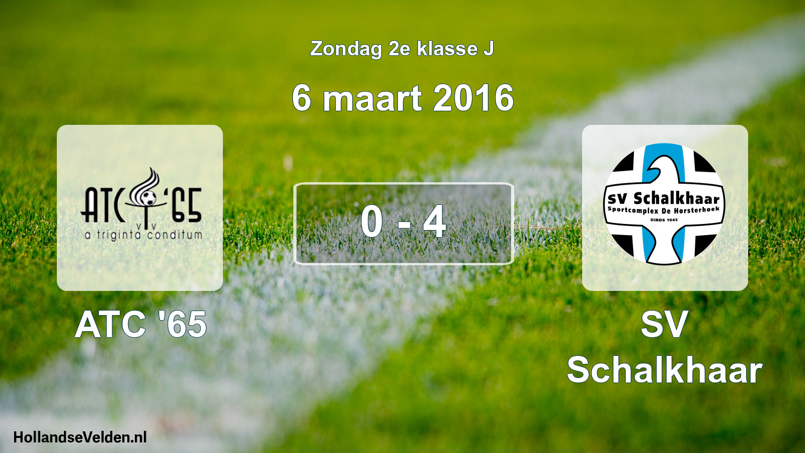 Total number of matches played: ATC '65 - SV Schalkhaar 0 - 4 (6 March 2016)