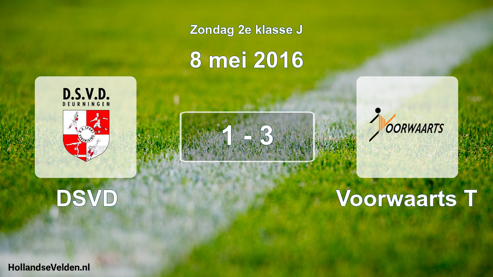 Total number of matches played: DSVD - Voorwaarts T 1 - 3 (8 May 2016)