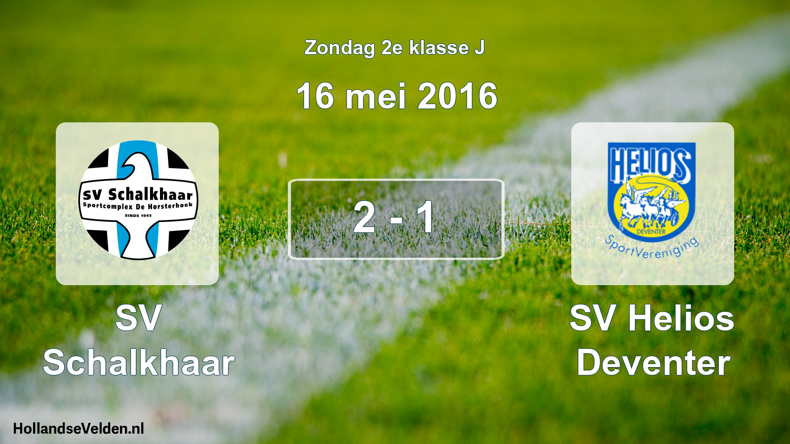 Total number of matches played: SV Schalkhaar - SV Helios Deventer 2 - 1 (16 May 2016)