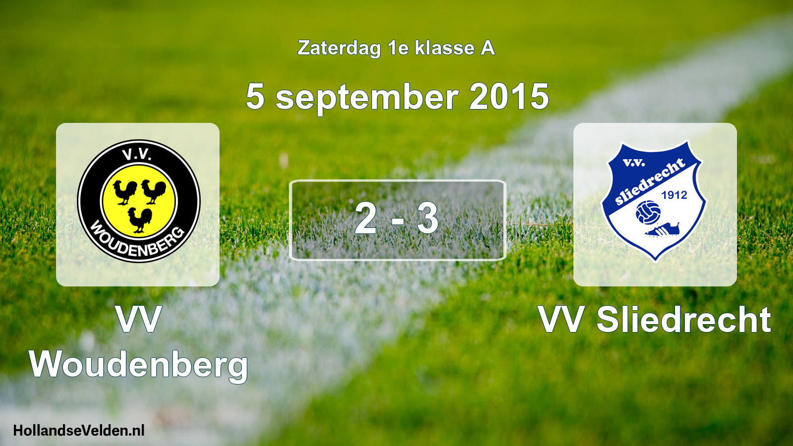 Total number of matches played: VV Woudenberg - VV Sliedrecht 2 - 3 (5 September 2015)