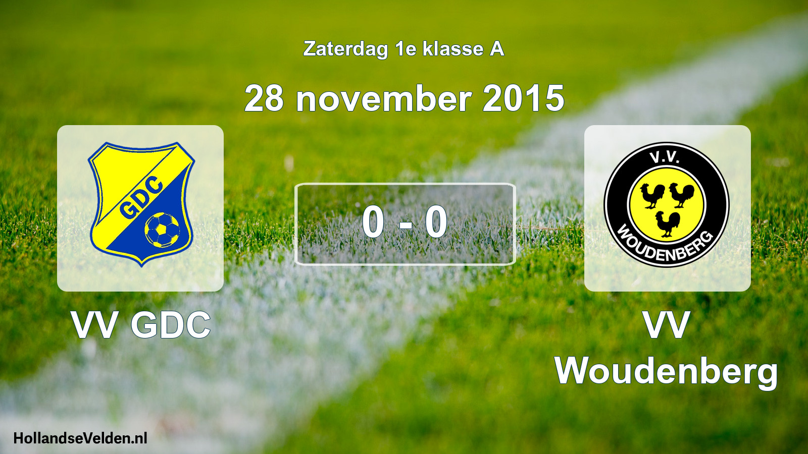 Total number of matches played: VV GDC - VV Woudenberg 0 - 0 (28 November 2015)