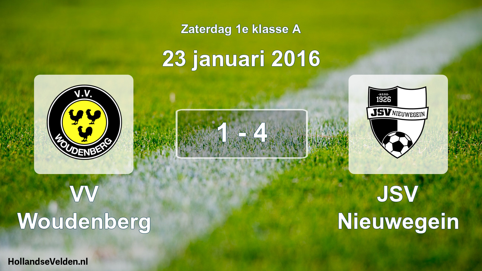 Total number of matches played: VV Woudenberg - JSV Nieuwegein 1 - 4 (23 January 2016)