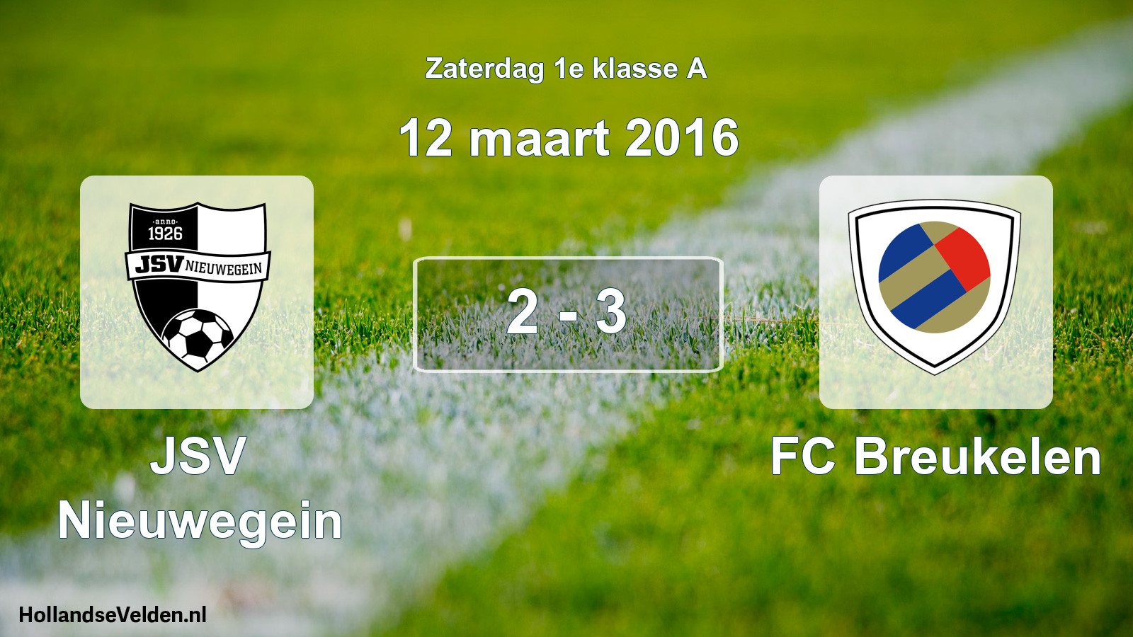 Total number of matches played: JSV Nieuwegein - FC Breukelen 2 - 3 (12 March 2016)