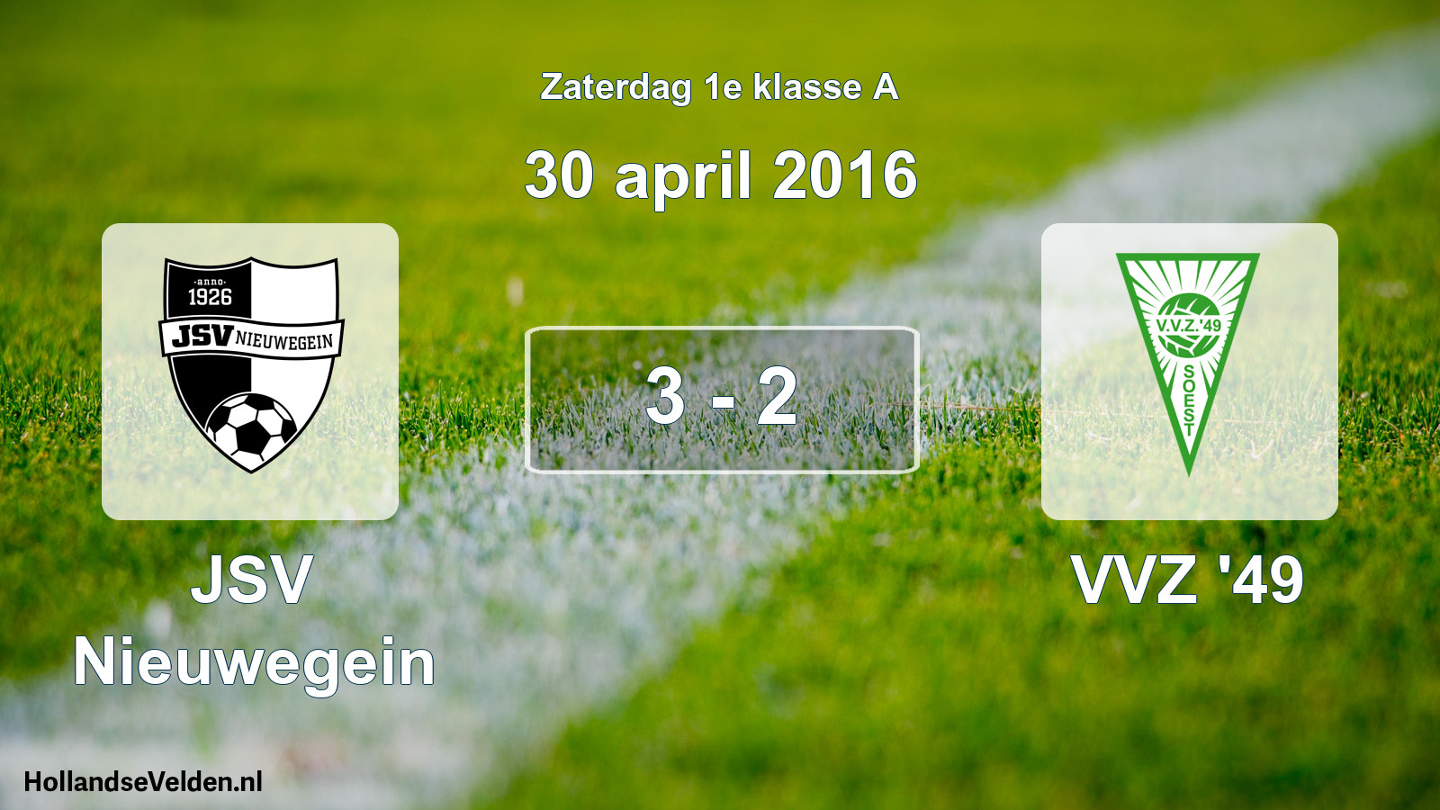 Total number of matches played: JSV Nieuwegein - VVZ '49 3 - 2 (30 April 2016)