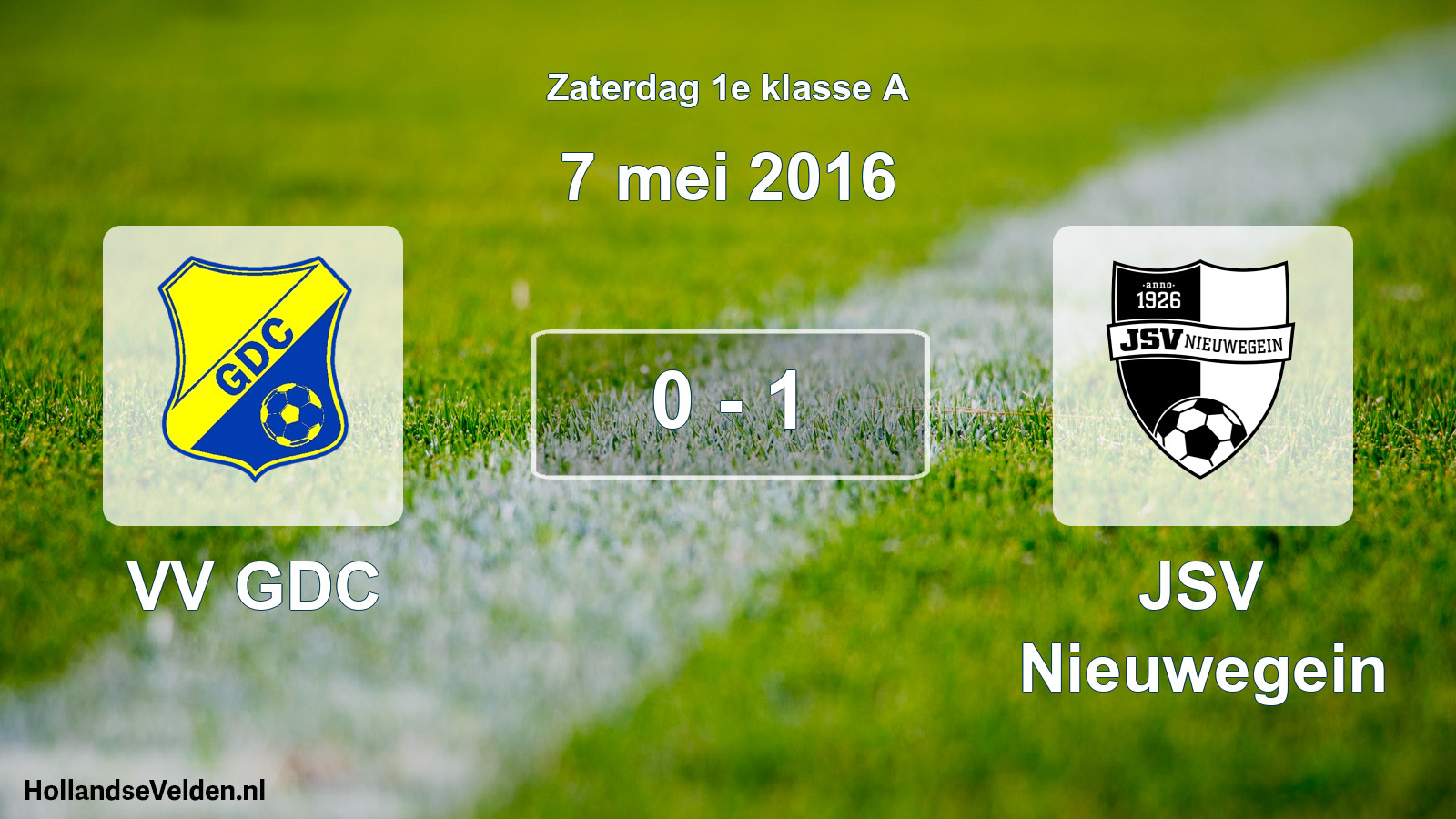 Total number of matches played: VV GDC - JSV Nieuwegein 0 - 1 (7 May 2016)