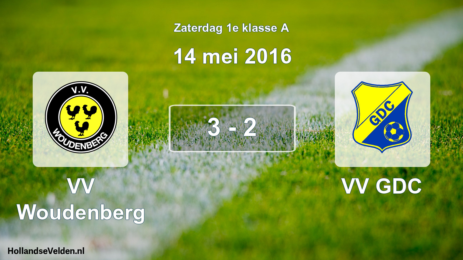 Total number of matches played: VV Woudenberg - VV GDC 3 - 2 (14 May 2016)
