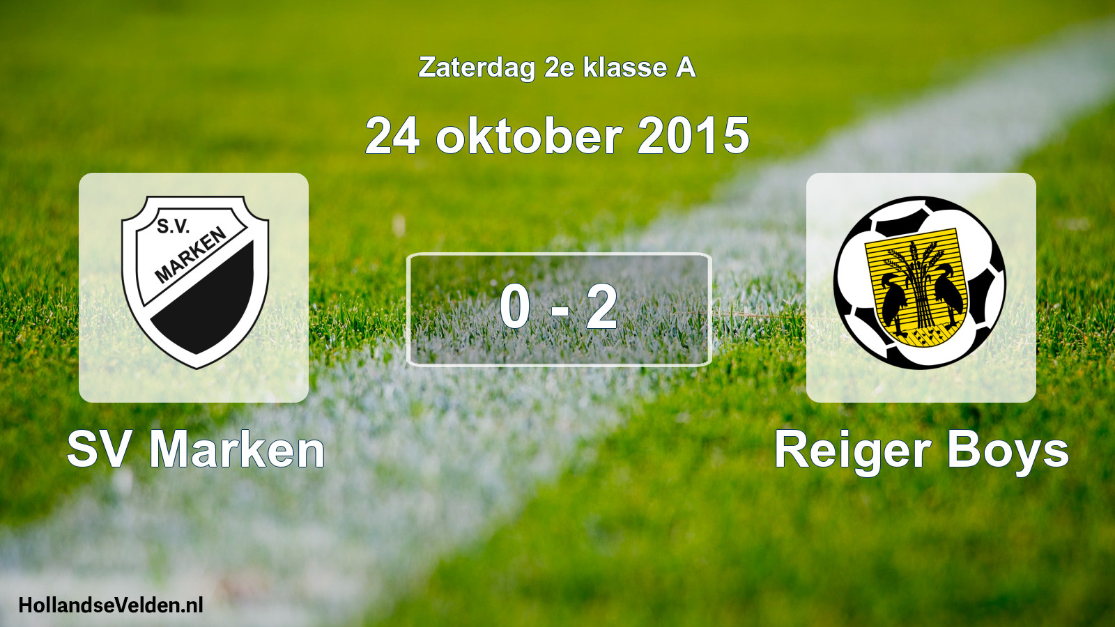 Total number of matches played: SV Marken - Reiger Boys 0 - 2 (24 October 2015)