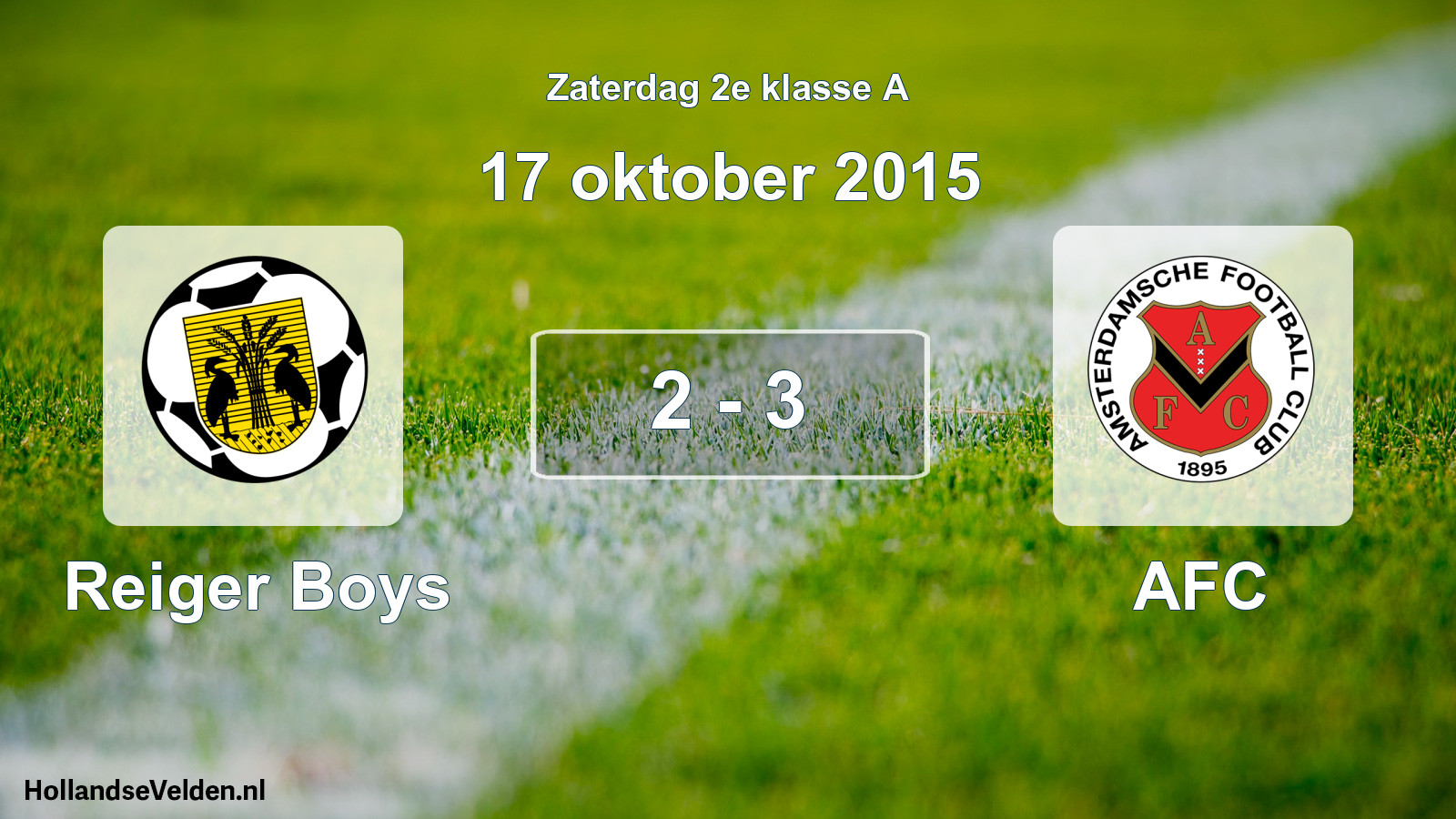 Total number of matches played: Reiger Boys - AFC 2 - 3 (17 October 2015)