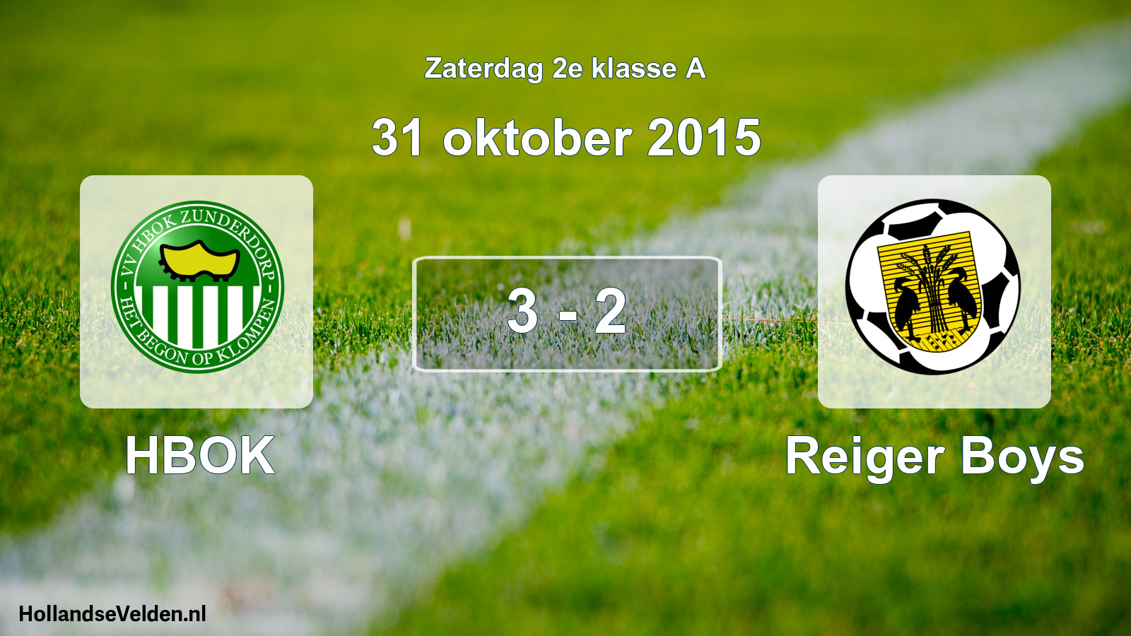 Total number of matches played: HBOK - Reiger Boys 3 - 2 (31 October 2015)