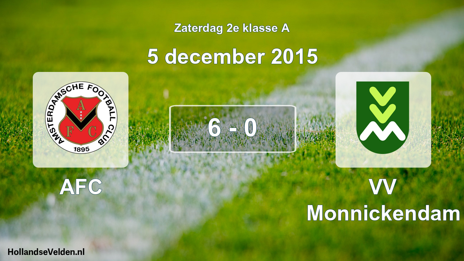 Total number of matches played: AFC - VV Monnickendam 6 - 0 (5 December 2015)