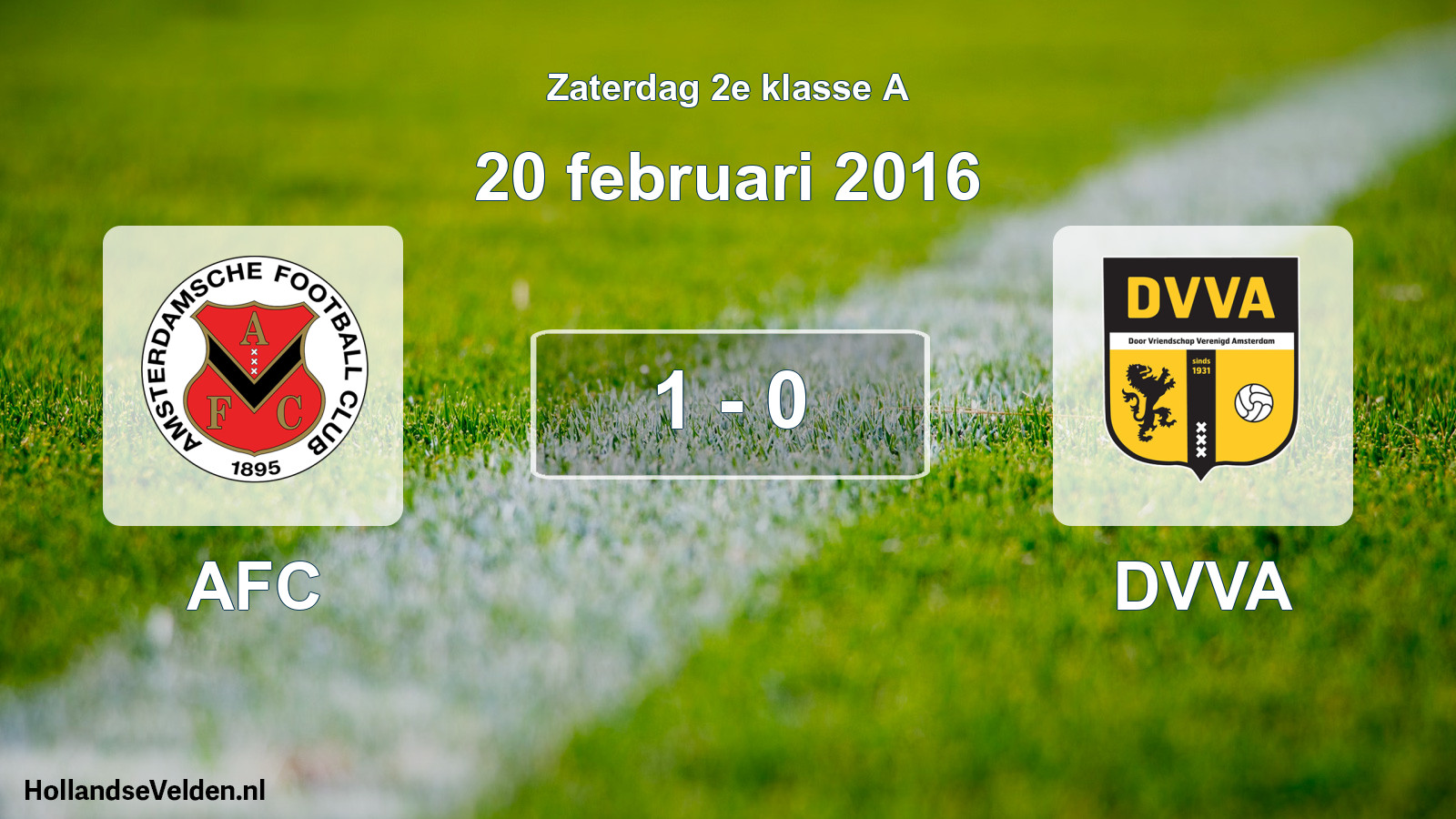 Total number of matches played: AFC - DVVA 1 - 0 (20 February 2016)