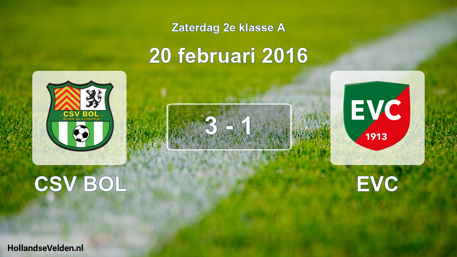 Total number of matches played: CSV BOL - EVC 3 - 1 (20 February 2016)