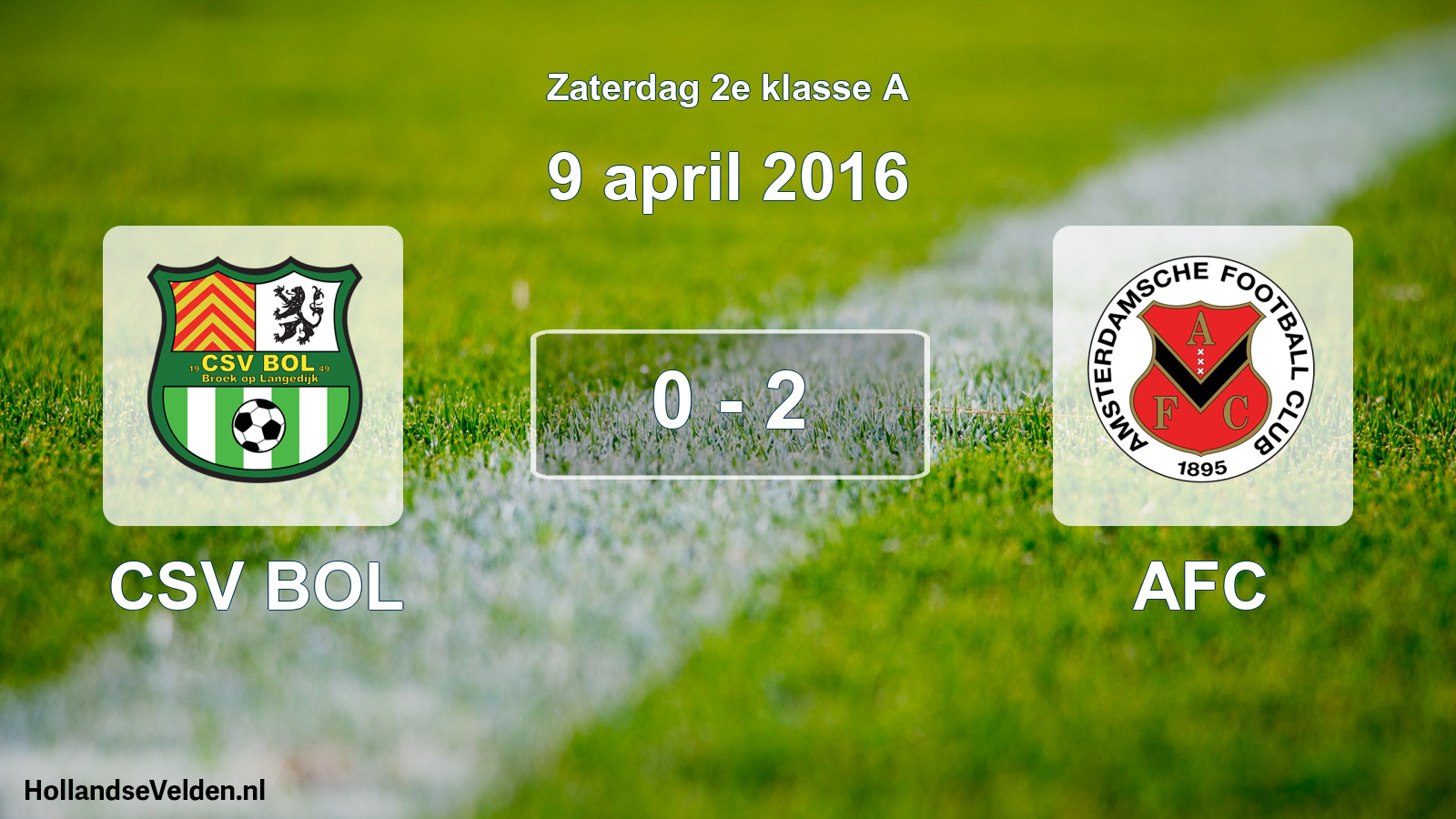 Total number of matches played: CSV BOL - AFC 0 - 2 (9 April 2016)
