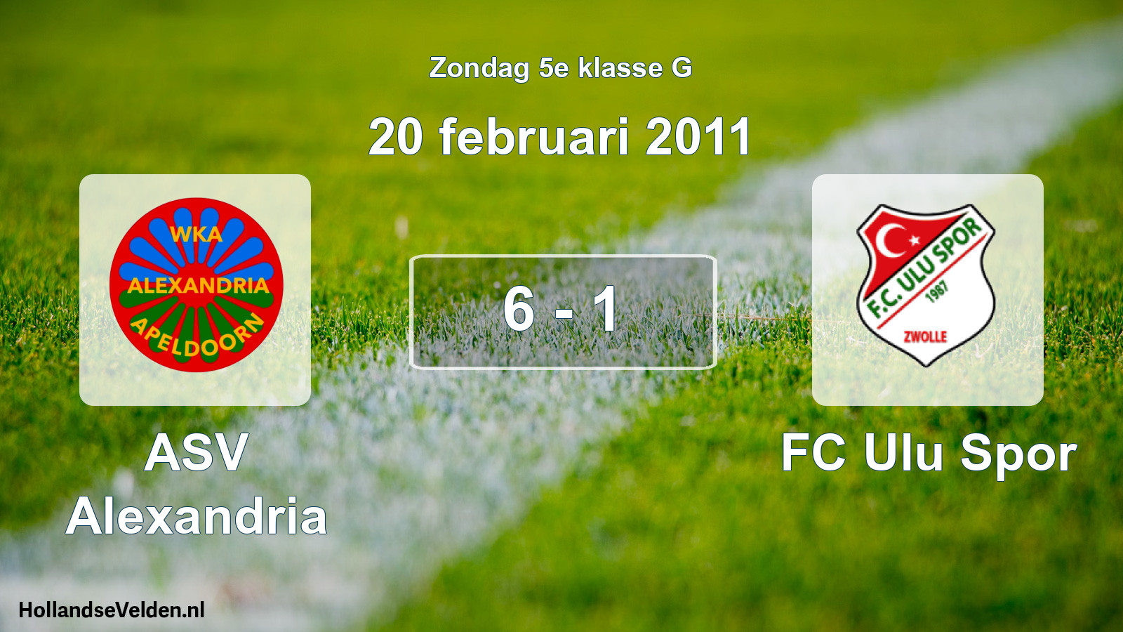 Total number of matches played: ASV Alexandria - FC Ulu Spor 6 - 1 (20 February 2011)
