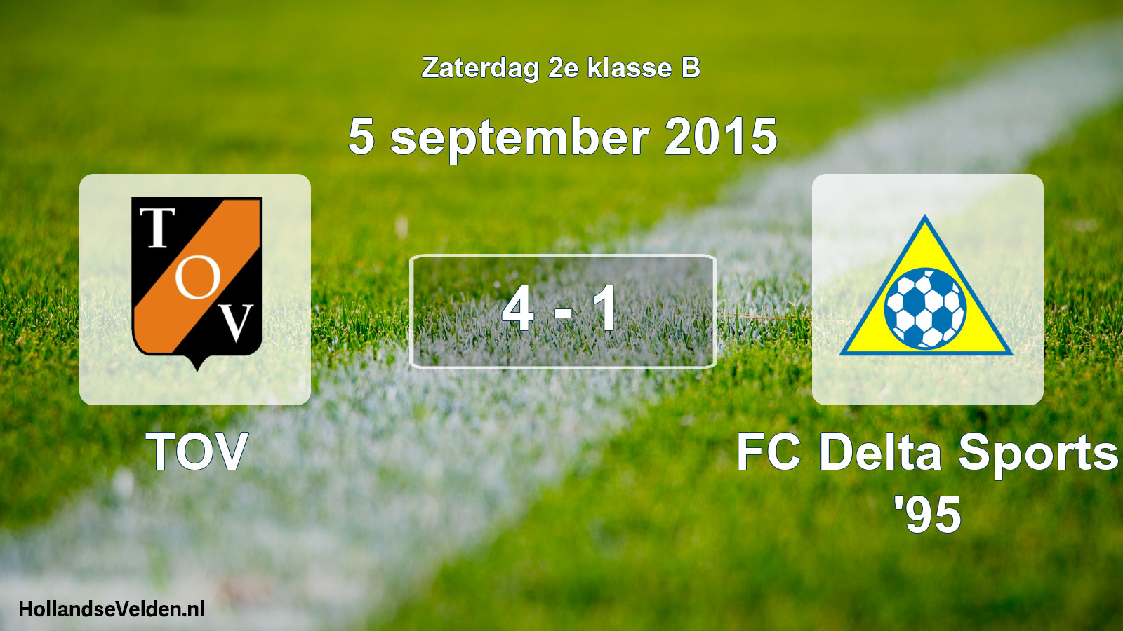 Total number of matches played: TOV - FC Delta Sports '95 4 - 1 (5 September 2015)