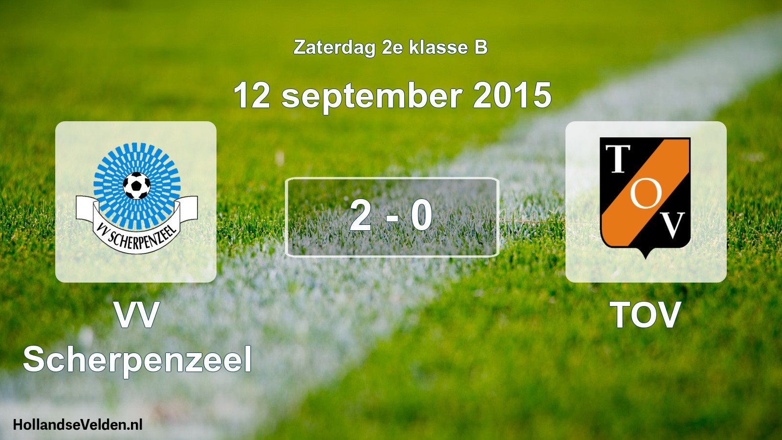 Total number of matches played: VV Scherpenzeel - TOV 2 - 0 (12 September 2015)