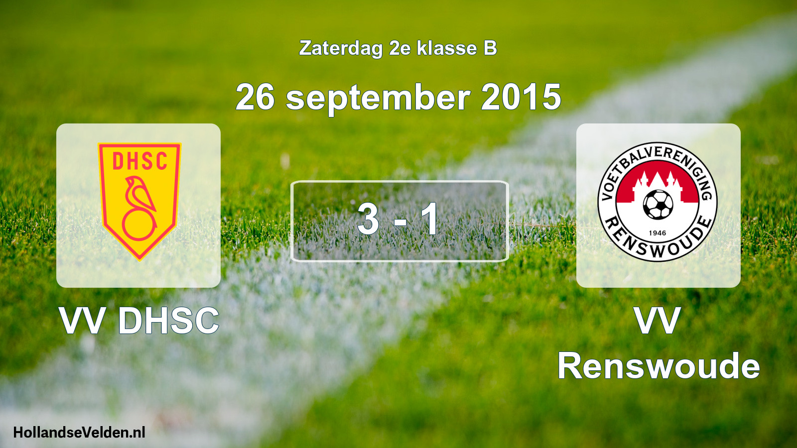 Total number of matches played: VV DHSC - VV Renswoude 3 - 1 (26 September 2015)