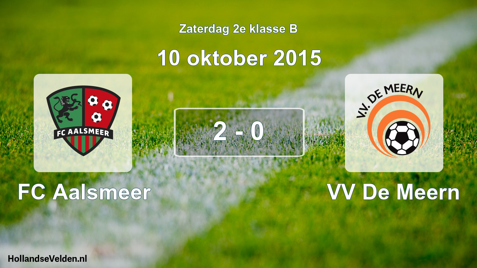 Total number of matches played: FC Aalsmeer - VV De Meern 2 - 0 (10 October 2015)