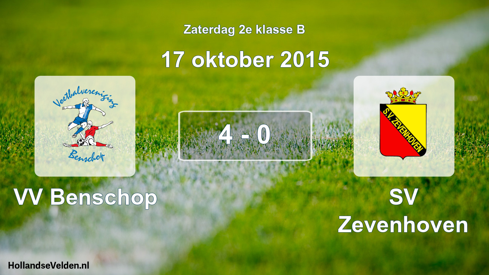 Total number of matches played: VV Benschop - SV Zevenhoven 4 - 0 (17 October 2015)