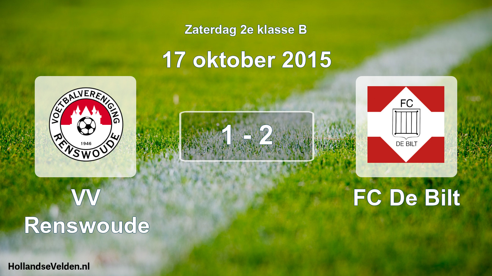 Total number of matches played: VV Renswoude - FC De Bilt 1 - 2 (17 October 2015)