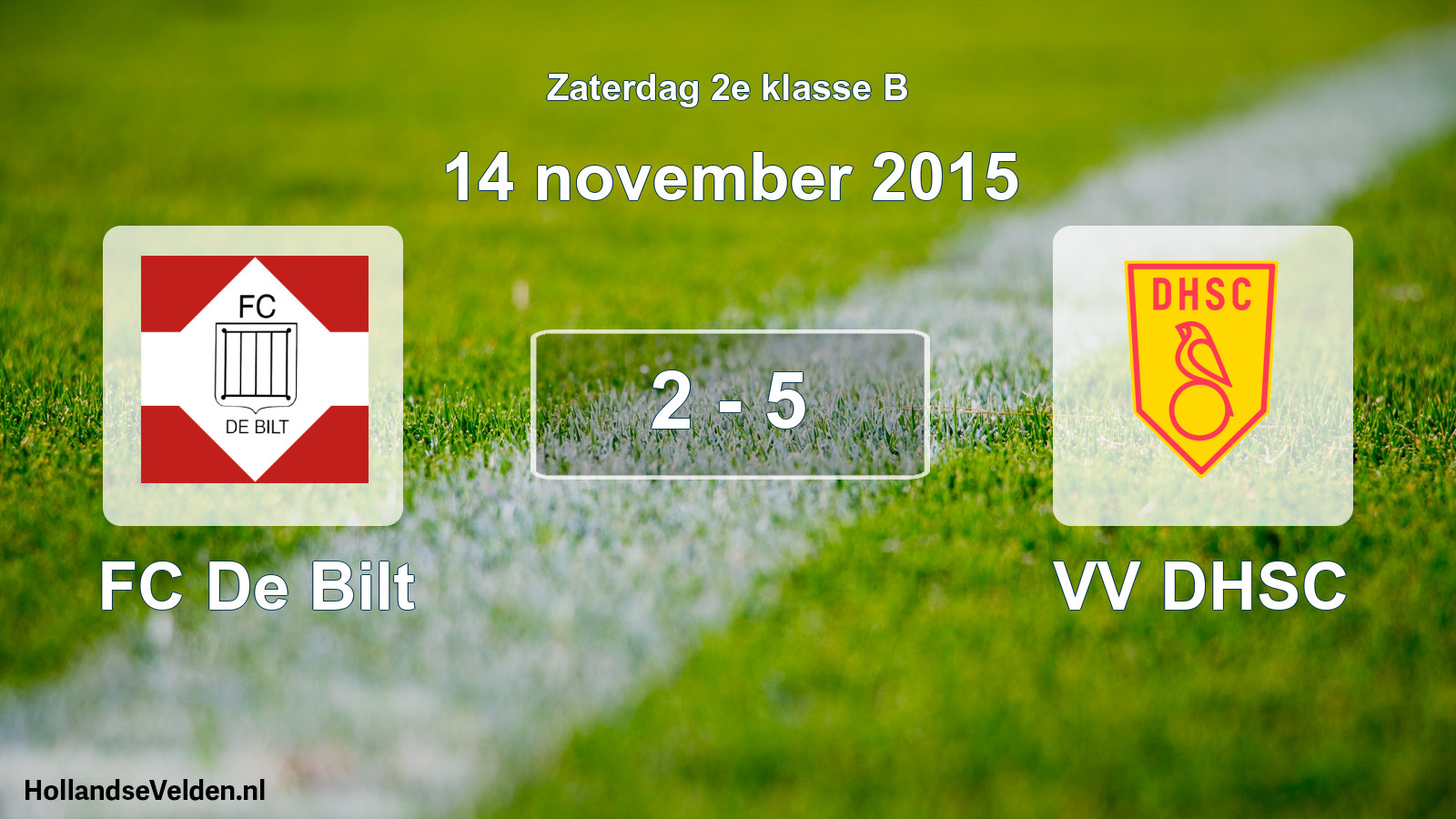 Total number of matches played: FC De Bilt - VV DHSC 2 - 5 (14 November 2015)