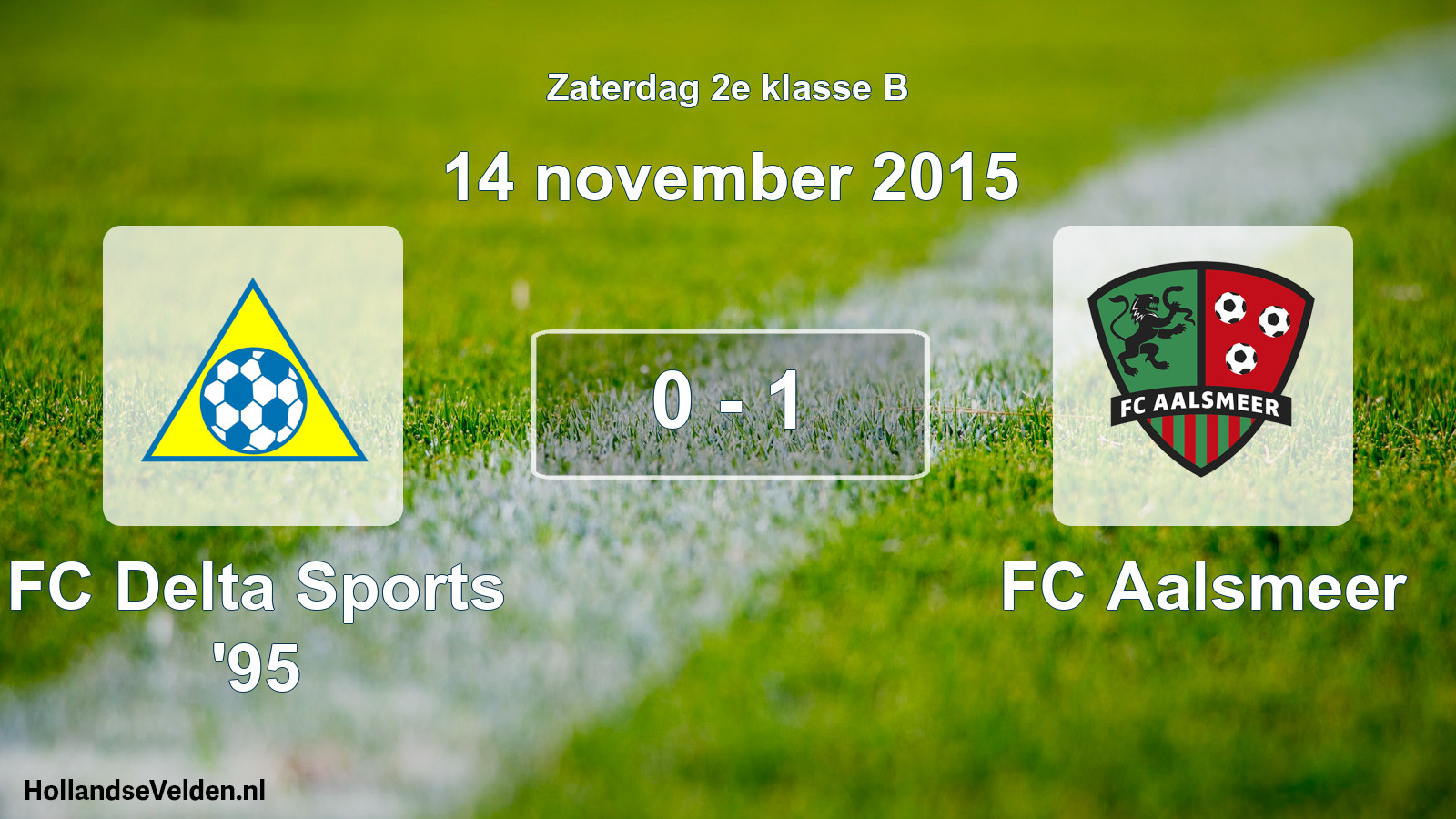 Total number of matches played: FC Delta Sports '95 - FC Aalsmeer 0 - 1 (14 November 2015)