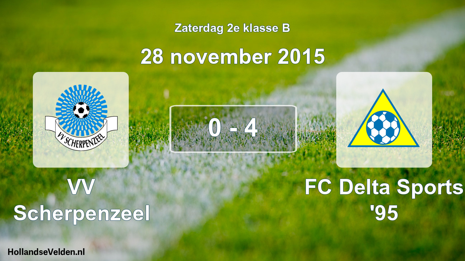 Total number of matches played: VV Scherpenzeel - FC Delta Sports '95 0 - 4 (28 November 2015)