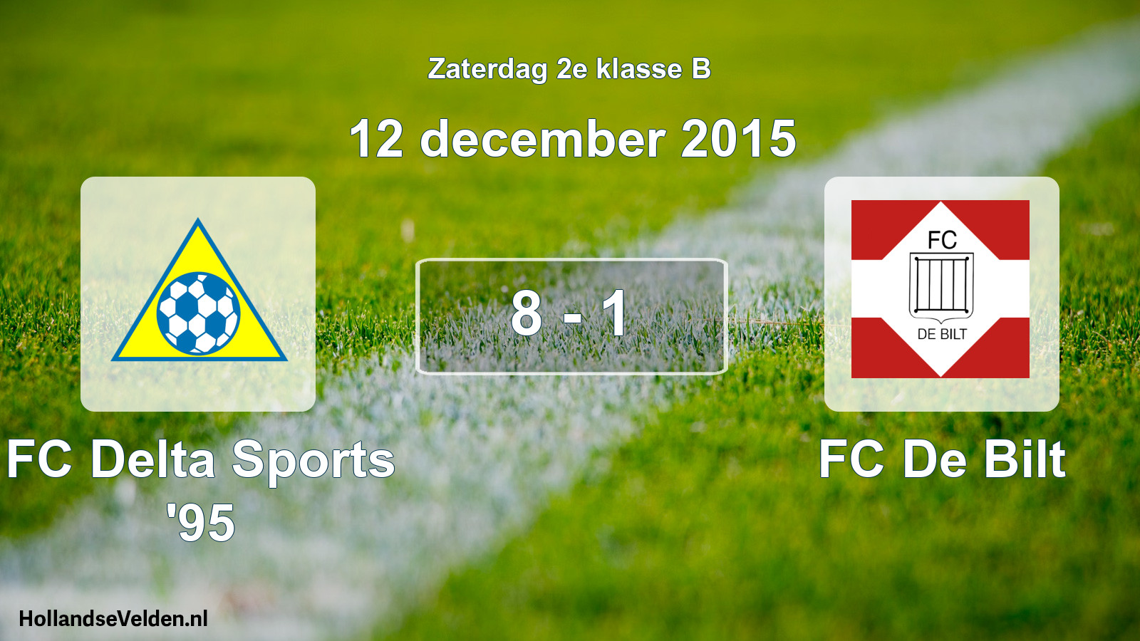 Total number of matches played: FC Delta Sports '95 - FC De Bilt 8 - 1 (12 December 2015)