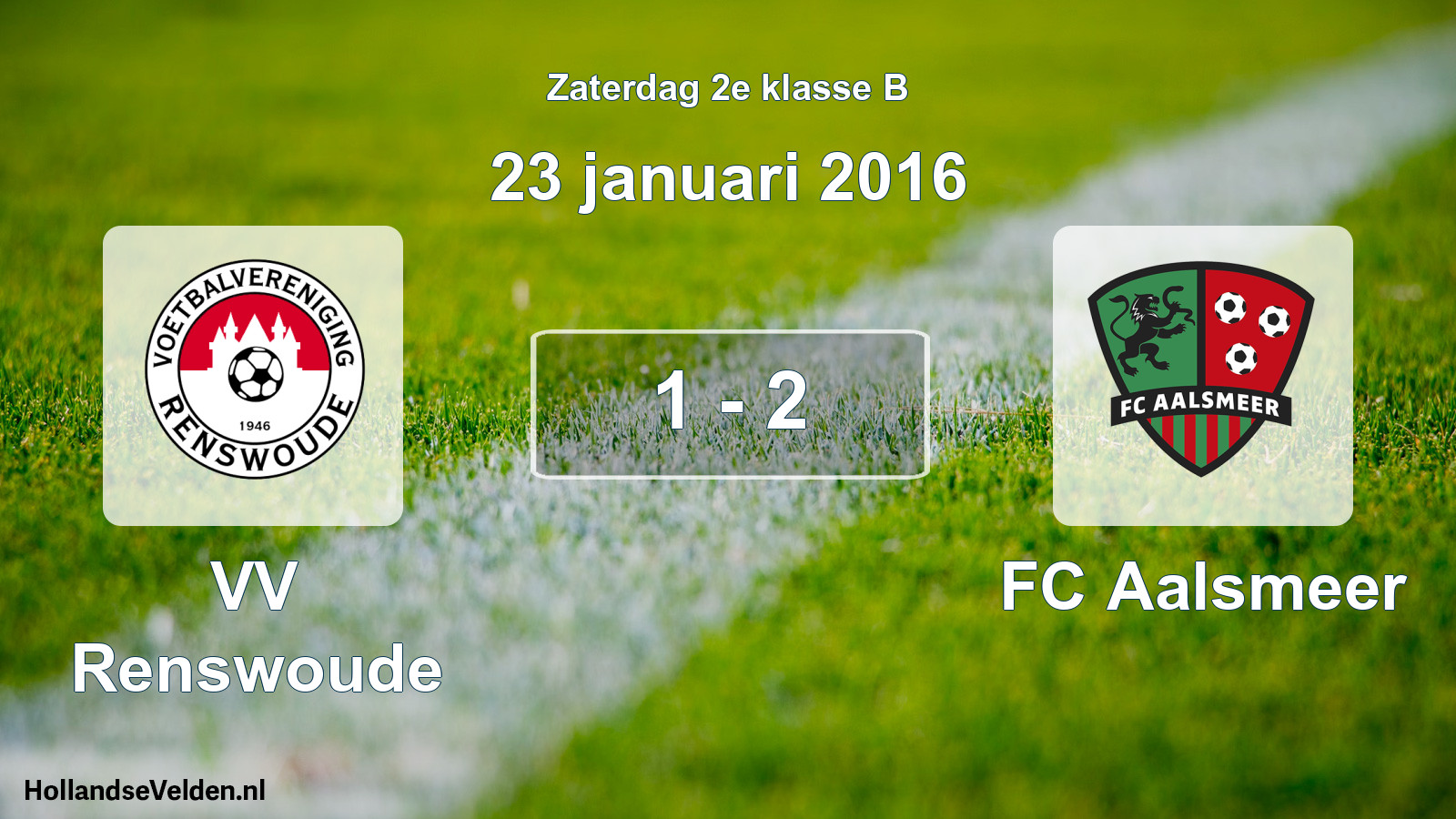 Total number of matches played: VV Renswoude - FC Aalsmeer 1 - 2 (23 January 2016)