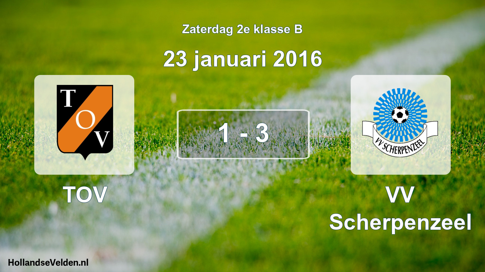 Total number of matches played: TOV - VV Scherpenzeel 1 - 3 (23 January 2016)