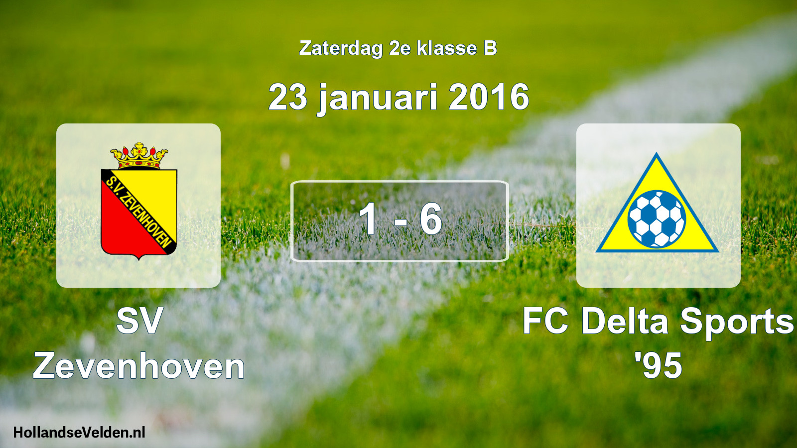 Total number of matches played: SV Zevenhoven - FC Delta Sports '95 1 - 6 (23 January 2016)