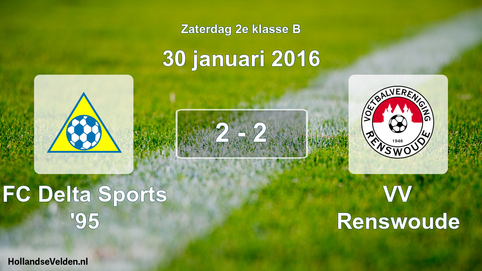 Total number of matches played: FC Delta Sports '95 - VV Renswoude 2 - 2 (30 January 2016)