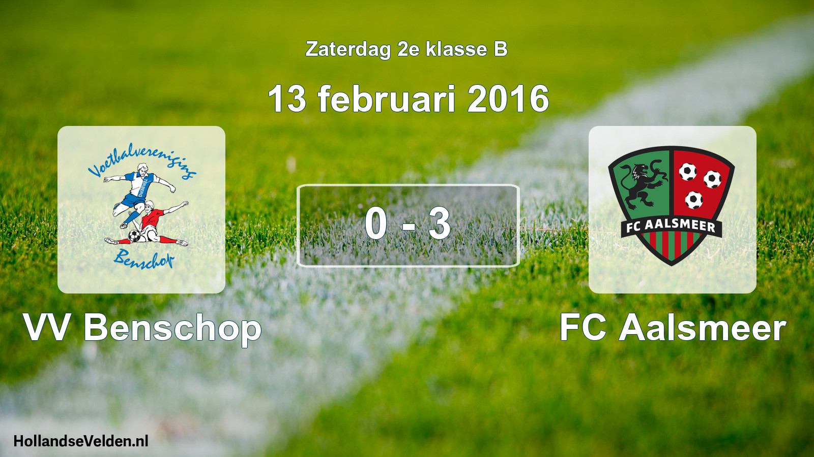 Total number of matches played: VV Benschop - FC Aalsmeer 0 - 3 (13 February 2016)
