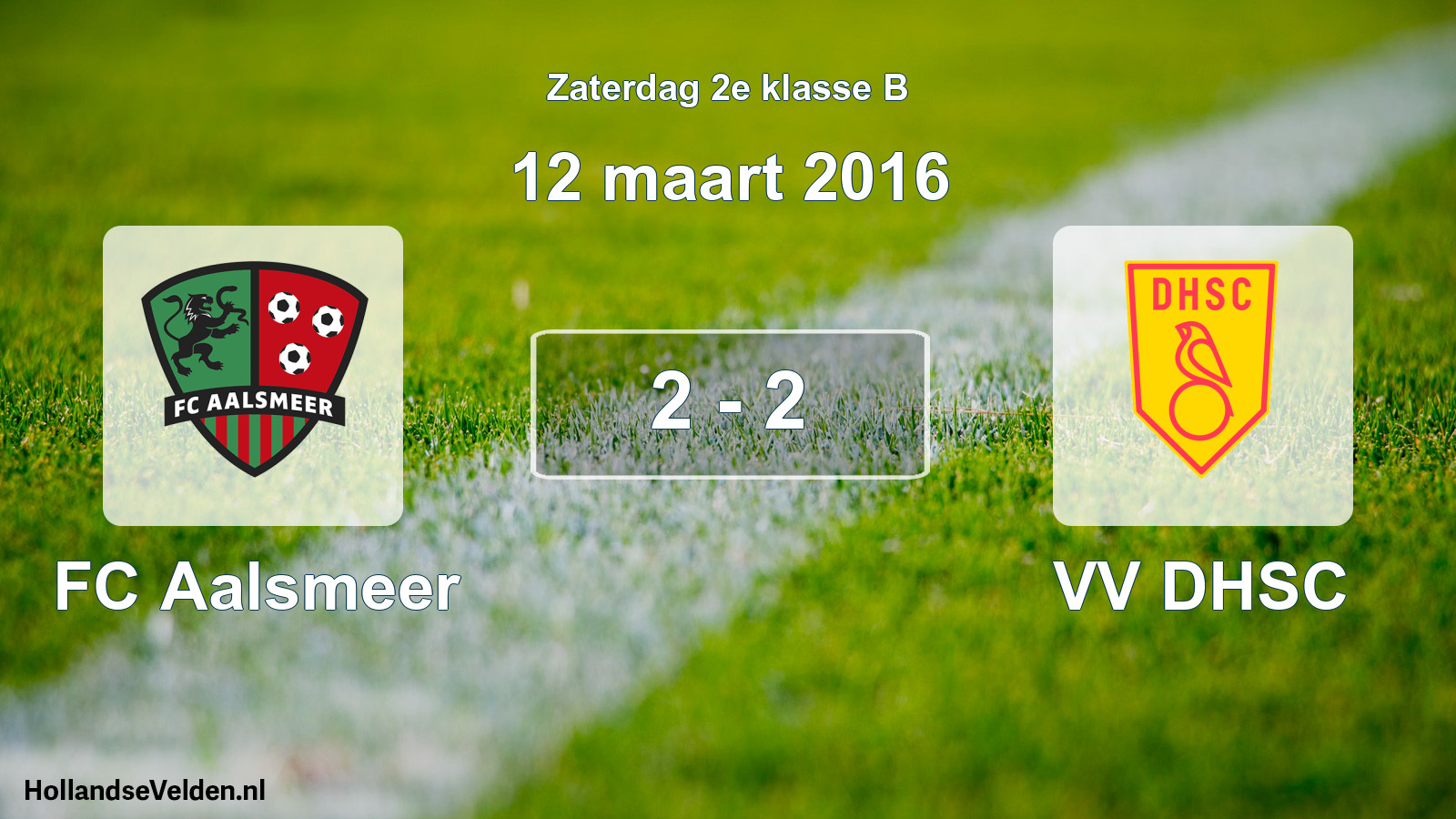 Total number of matches played: FC Aalsmeer - VV DHSC 2 - 2 (12 March 2016)
