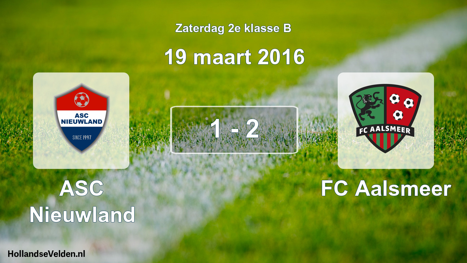 Total number of matches played: ASC Nieuwland - FC Aalsmeer 1 - 2 (19 March 2016)