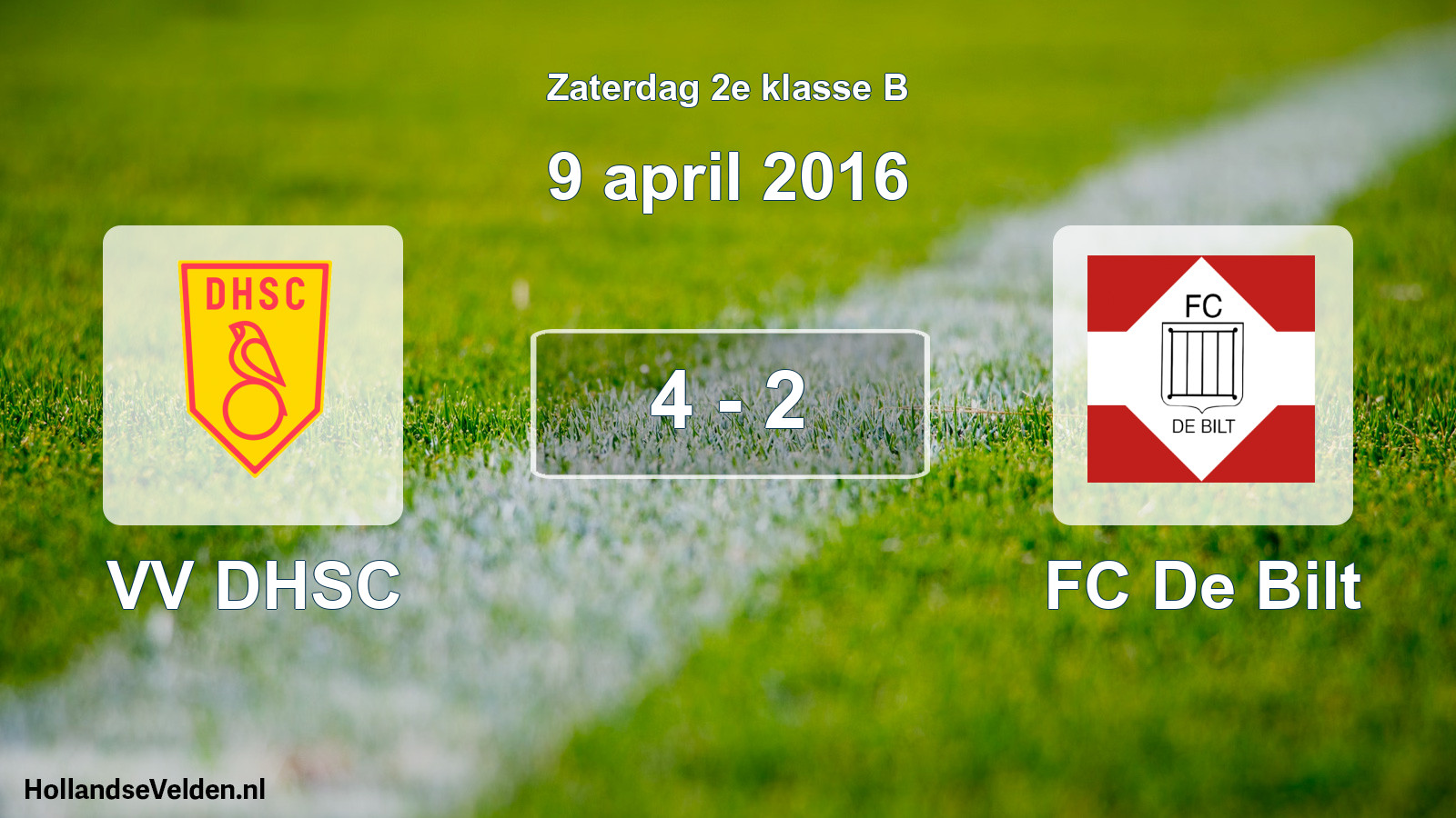 Total number of matches played: VV DHSC - FC De Bilt 4 - 2 (9 April 2016)