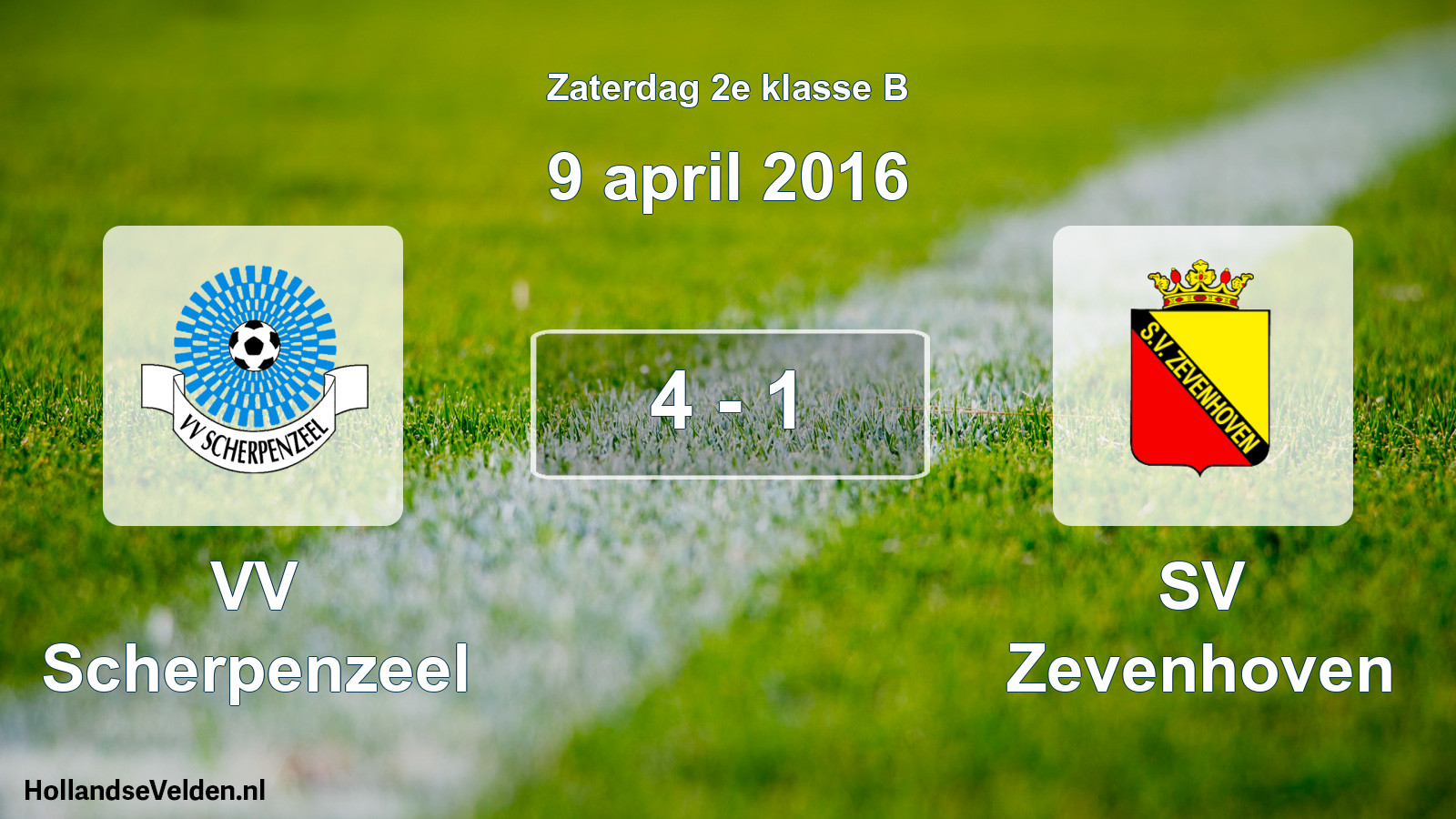Total number of matches played: VV Scherpenzeel - SV Zevenhoven 4 - 1 (9 April 2016)