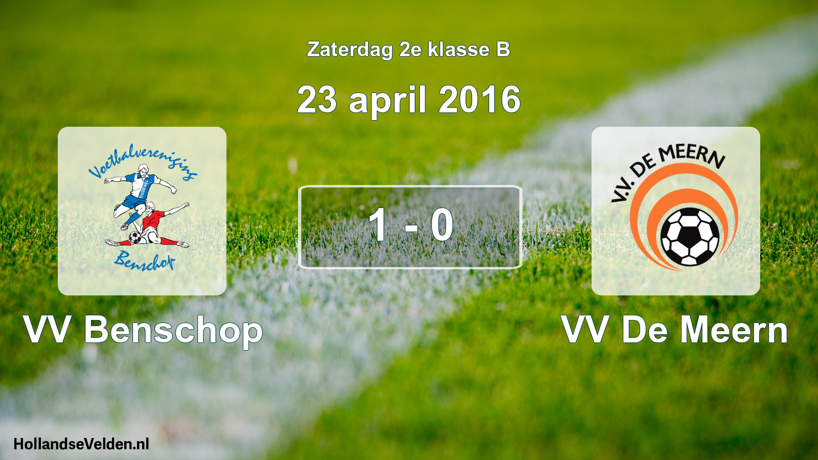 Total number of matches played: VV Benschop - VV De Meern 1 - 0 (23 April 2016)