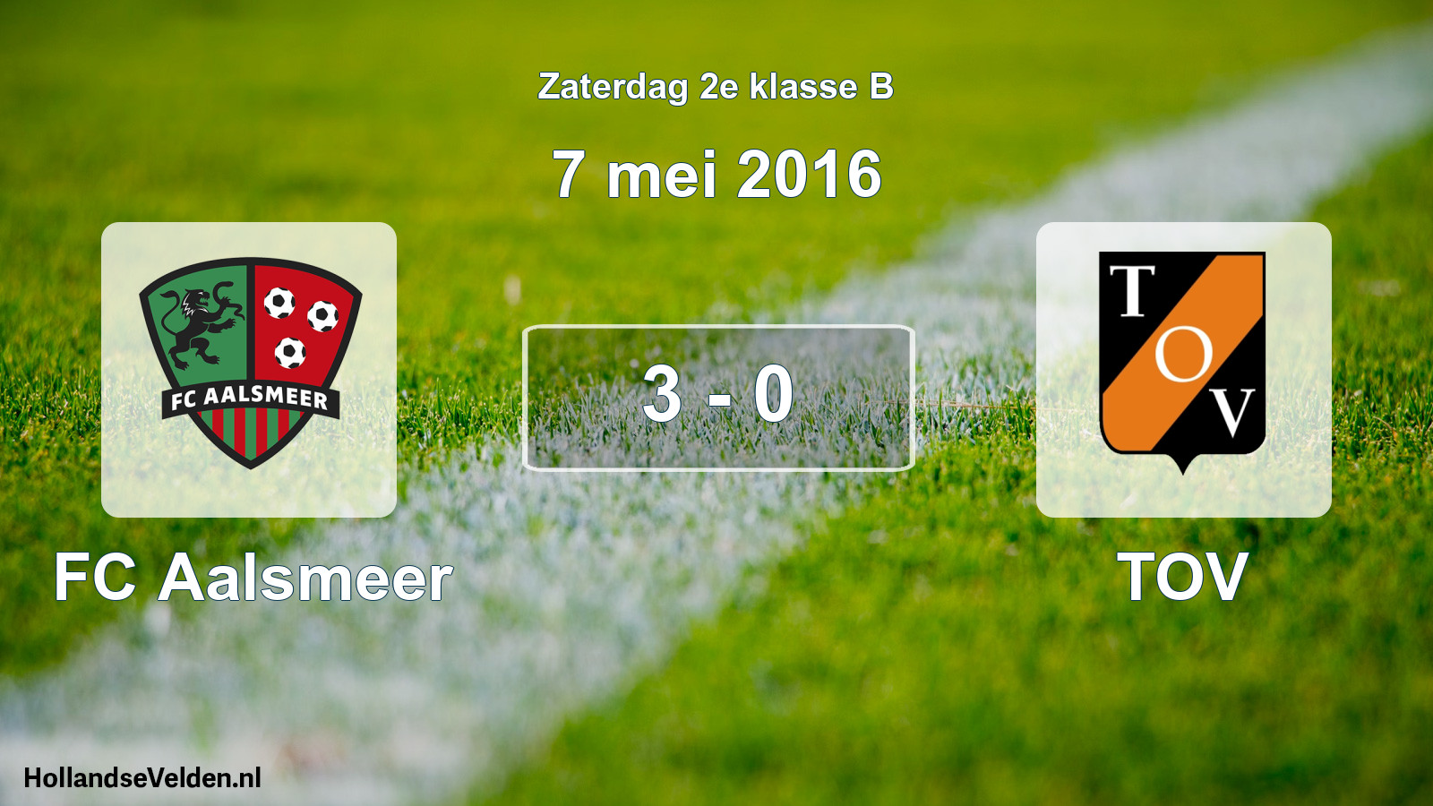 Total number of matches played: FC Aalsmeer - TOV 3 - 0 (7 May 2016)