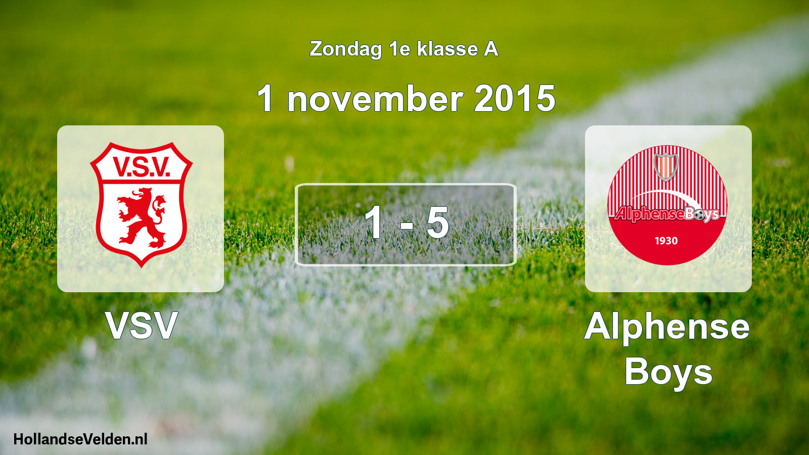 Total number of matches played: VSV - Alphense Boys 1 - 5 (1 November 2015)