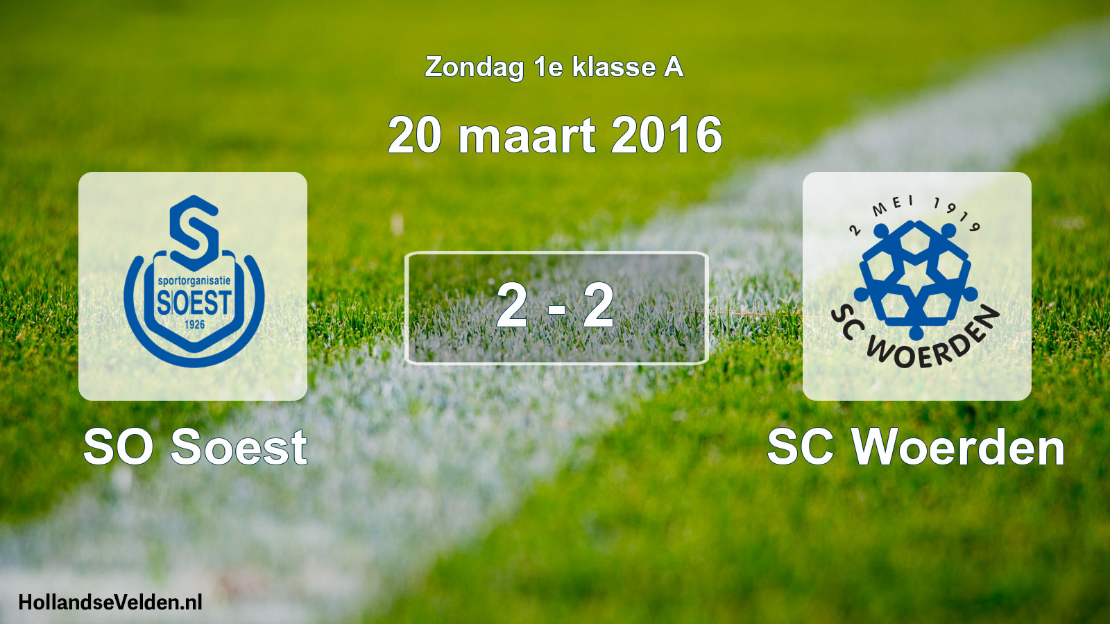 Total number of matches played: SO Soest - SC Woerden 2 - 2 (20 March 2016)