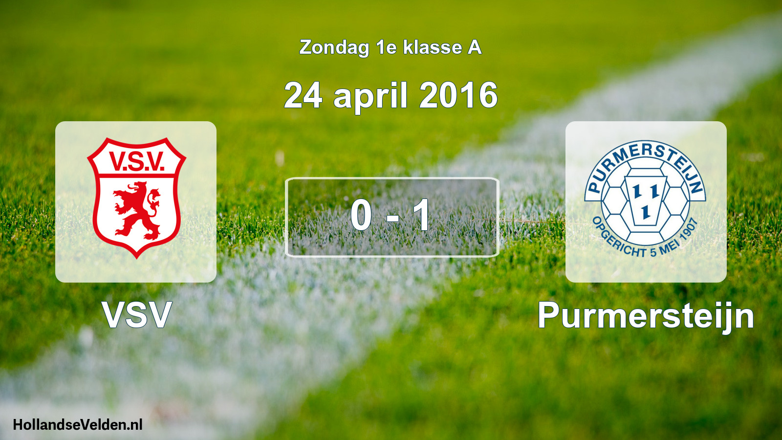 Total number of matches played: VSV - Purmersteijn 0 - 1 (24 April 2016)