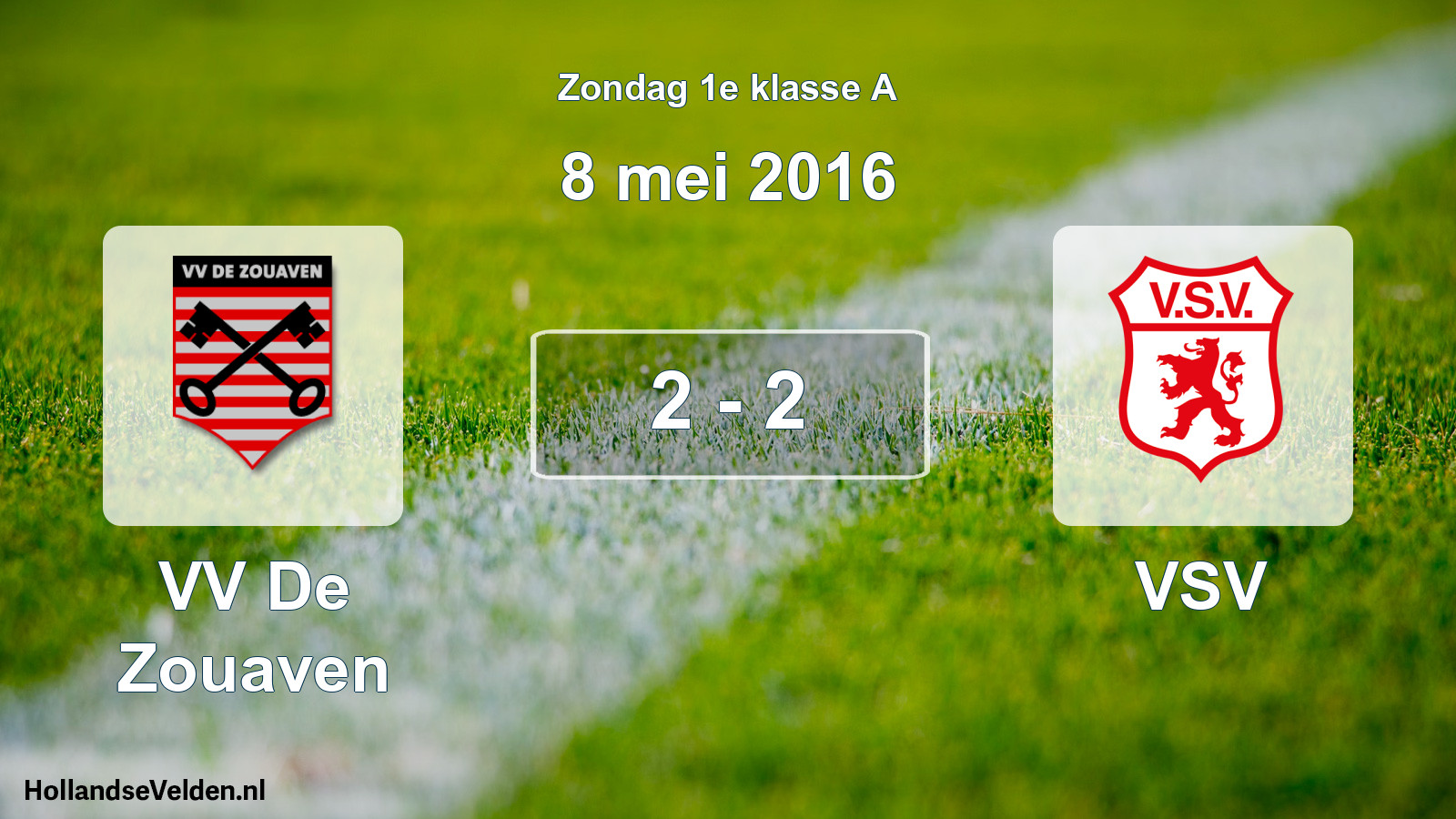 Total number of matches played: VV De Zouaven - VSV 2 - 2 (8 May 2016)