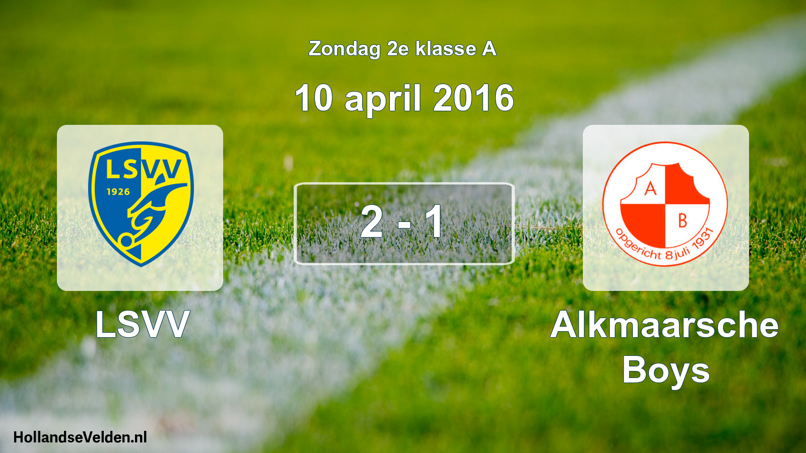 Total number of matches played: LSVV - Alkmaarsche Boys 2 - 1 (10 April 2016)