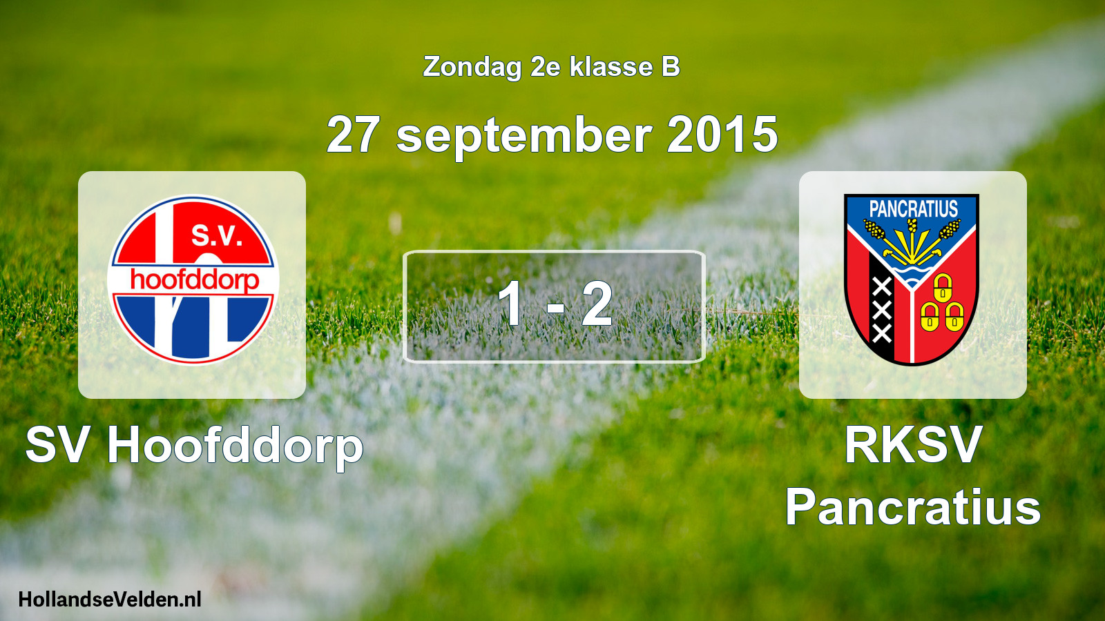 Total number of matches played: SV Hoofddorp - RKSV Pancratius 1 - 2 (27 September 2015)