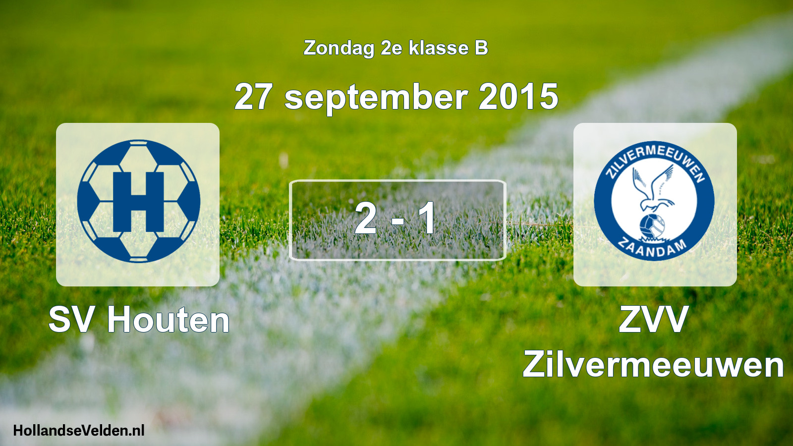 Total number of matches played: SV Houten - ZVV Zilvermeeuwen 2 - 1 (27 September 2015)