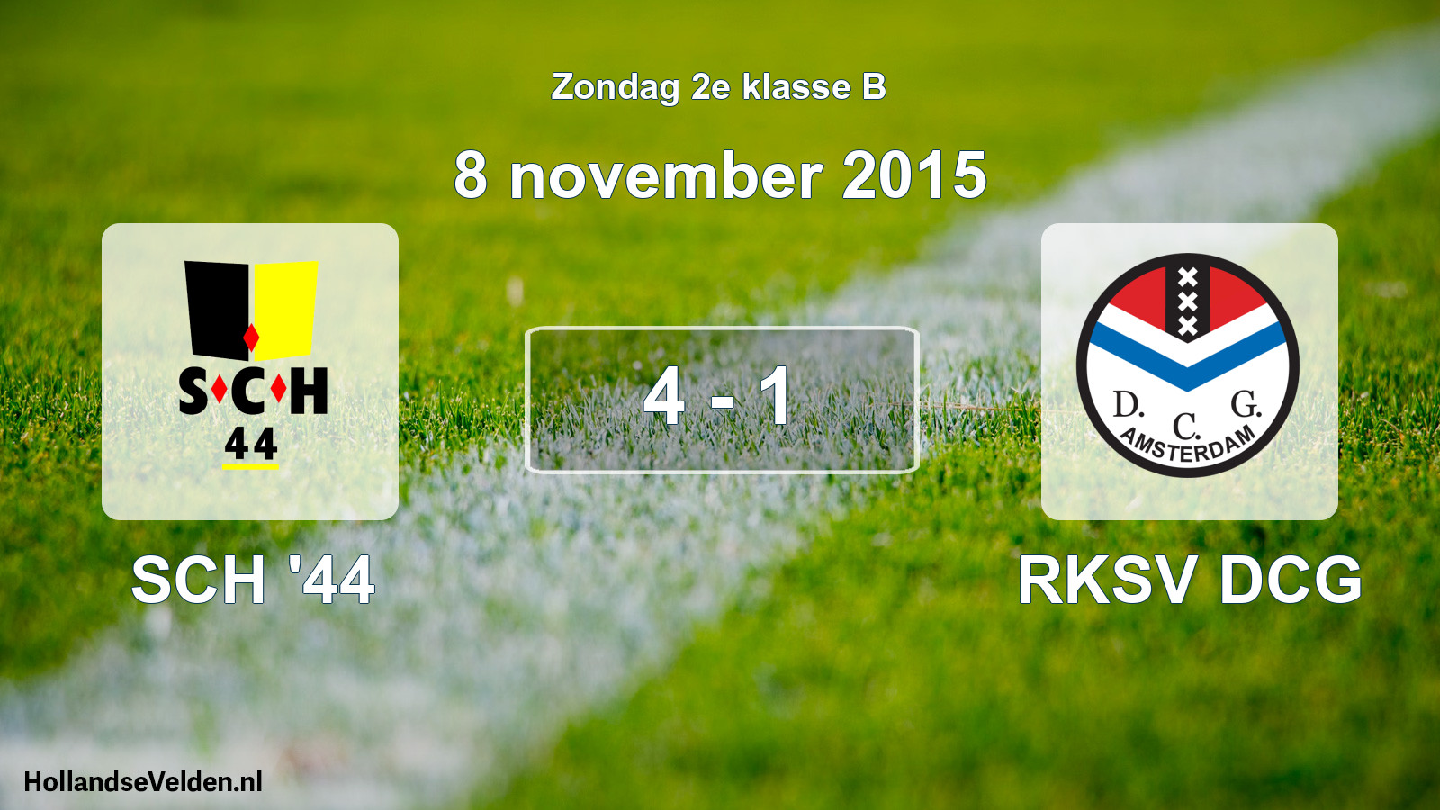 Total number of matches played: SCH '44 - RKSV DCG 4 - 1 (8 November 2015)
