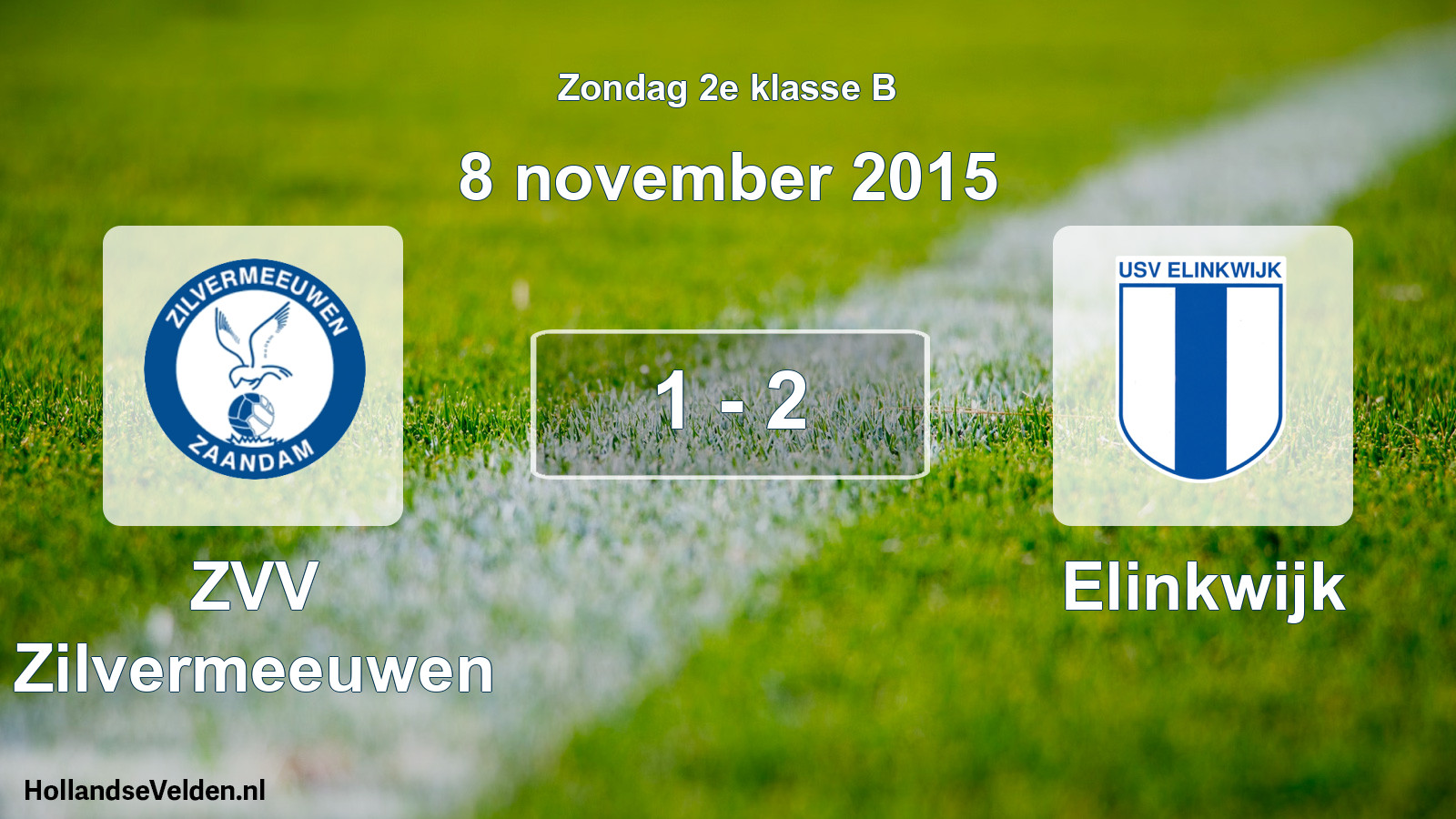 Total number of matches played: ZVV Zilvermeeuwen - Elinkwijk 1 - 2 (8 November 2015)